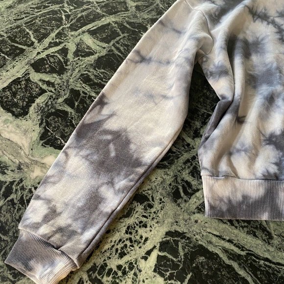 NWT women’s sweatshirt Fleece 90 degree by reflex size M grey tie dye $68 - Picture 8 of 9